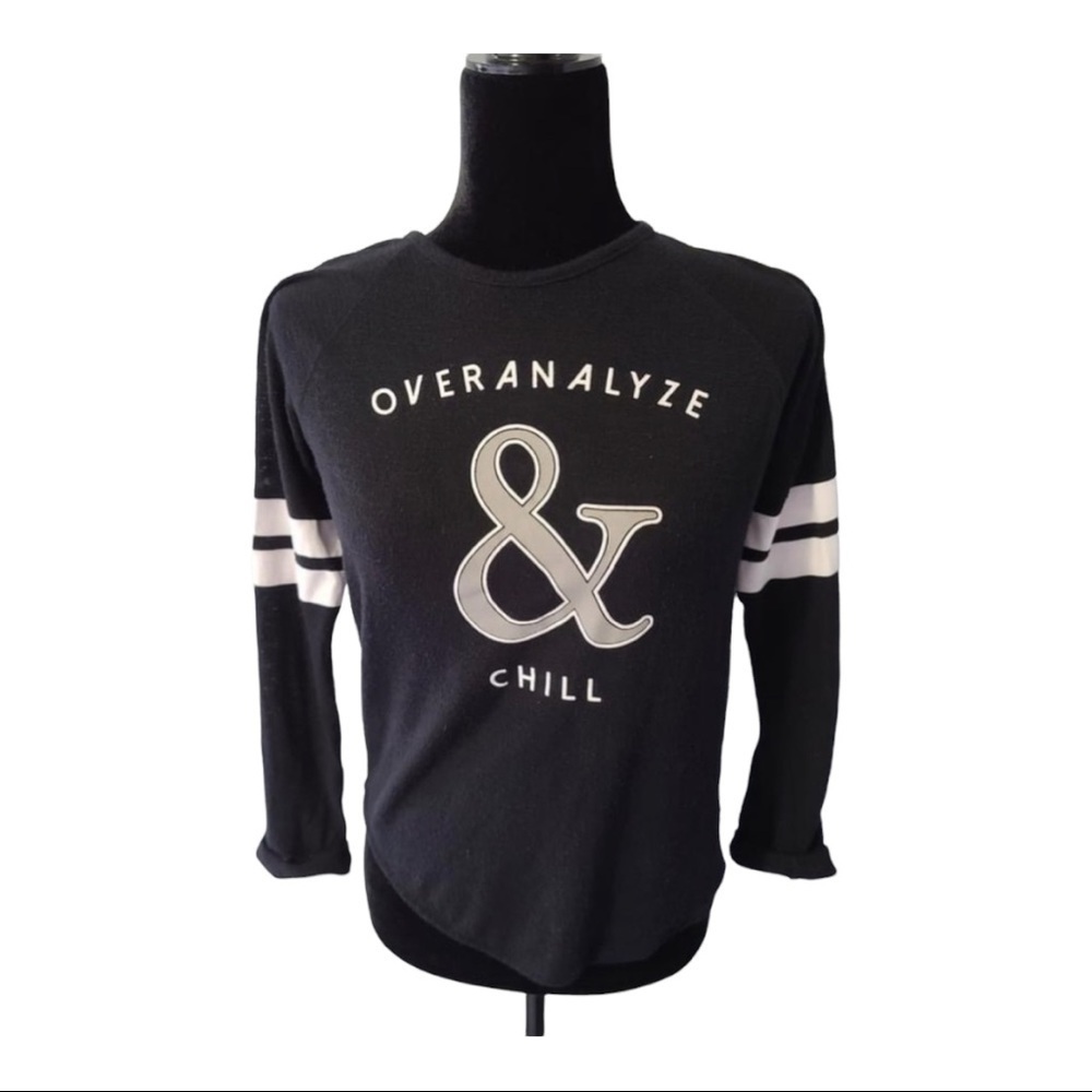 ARDENE Over Analyze & Chill 3/4 Length Sleeve Shirt Size S
